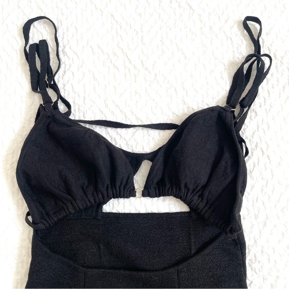 JACQUEMUS La Robe Pila Black Midi Dress Size: 36 - Picture 12 of 15